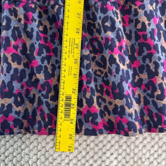 Pact Dress Womens S Purple Chetah Scoop Neck Elbow Flare Sleeve Knee Length - Picture 10 of 15